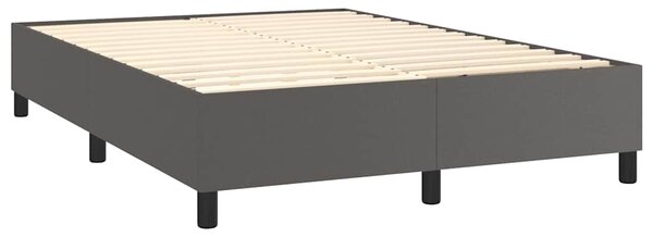 Rám postele s boxspringem šedá 140 x 200 cm umělá kůže 3121051