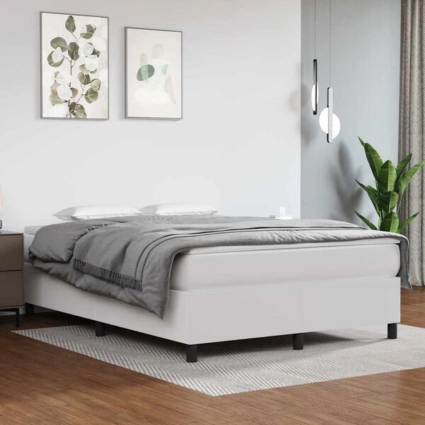 Rám postele s boxspringem bílá 140 x 200 cm umělá kůže 3121048
