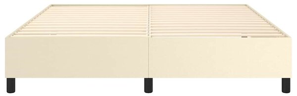 Rám postele s boxspringem krémový 160x200 cm umělá kůže 3121055