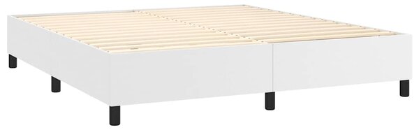 Rám postele s boxspringem bílá 160 x 200 cm umělá kůže 3121054