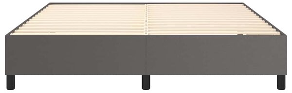 Rám postele s boxspringem šedá 160 x 200 cm umělá kůže 3121057