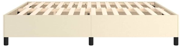 Rám postele s boxspringem krémový 160x200 cm umělá kůže 3121055