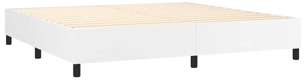Rám postele s boxspringem bílá 200 x 200 cm umělá kůže 3121066