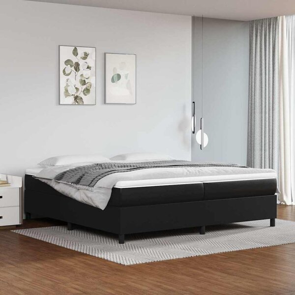 Rám postele s boxspringem černá 200 x 200 cm umělá kůže 3121065