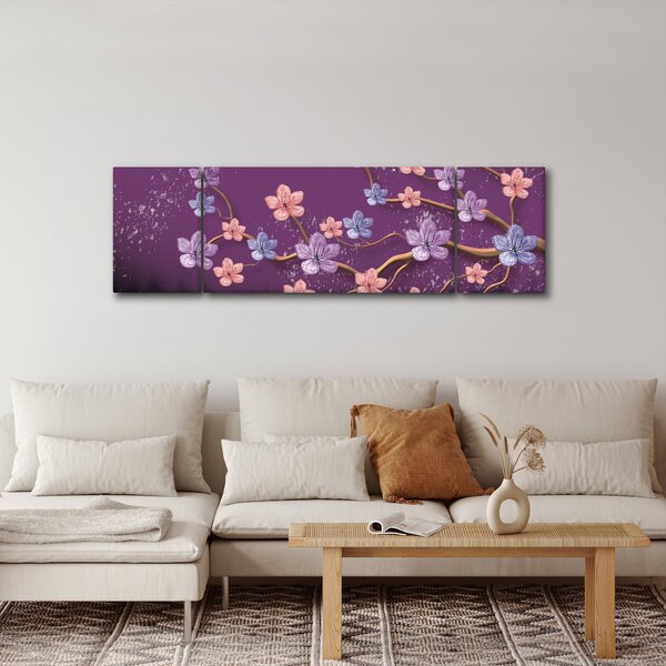 Obraz - Jarní soumrak (170x50 cm)