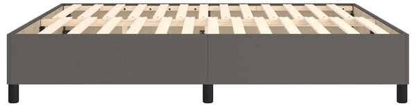 Rám postele s boxspringem šedá 160 x 200 cm umělá kůže 3121057