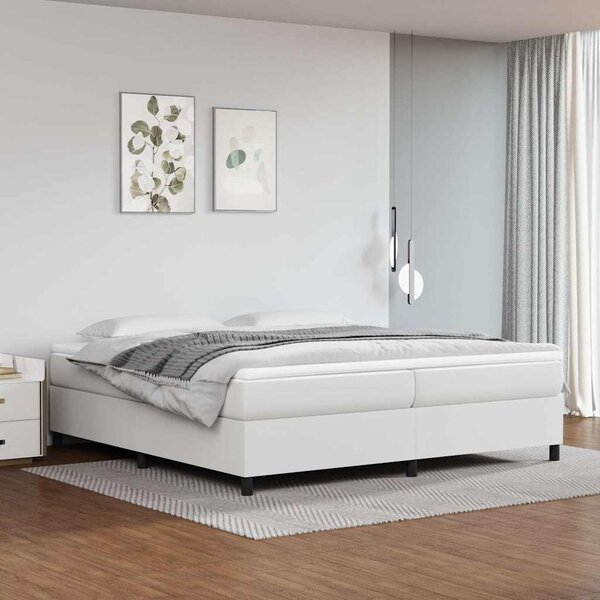 Rám postele s boxspringem bílá 200 x 200 cm umělá kůže 3121066