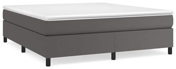 Rám postele s boxspringem šedá 160 x 200 cm umělá kůže 3121057