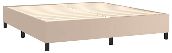 Rám postele s boxspringem cappuccino 160x200 cm umělá kůže 3121058