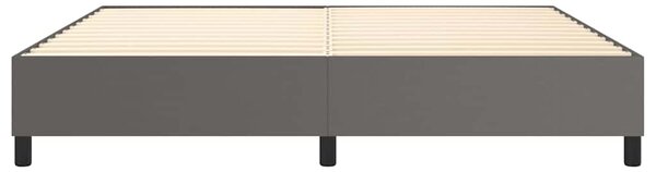 Rám postele s boxspringem šedá 200 x 200 cm umělá kůže 3121069