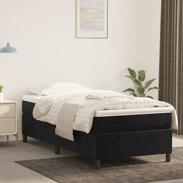 Rám postele s boxspringem černá 90x190 cm samet 3121092