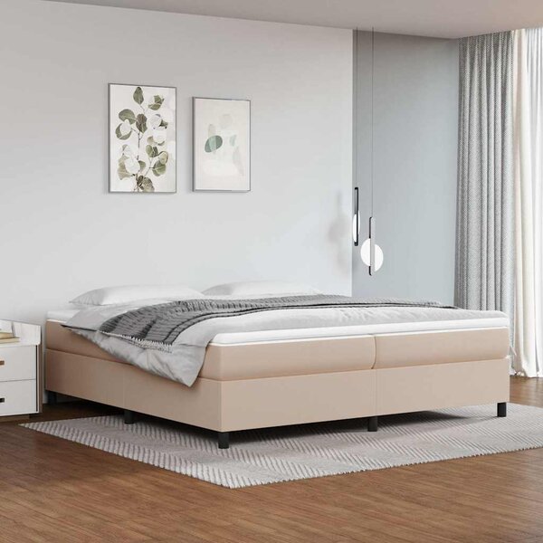 Rám postele s boxspringem cappuccino 200x200 cm umělá kůže 3121070