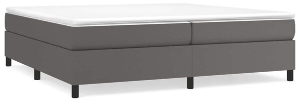 Rám postele s boxspringem šedá 200 x 200 cm umělá kůže 3121069