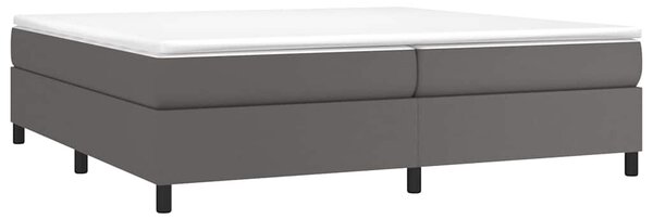 Rám postele s boxspringem šedá 200 x 200 cm umělá kůže 3121069