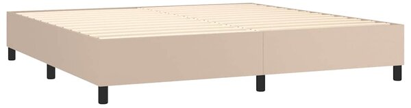 Rám postele s boxspringem cappuccino 200x200 cm umělá kůže 3121070
