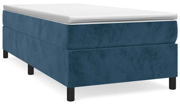 Rám postele s boxspringem tmavě modrý 90x190 cm samet 3121094