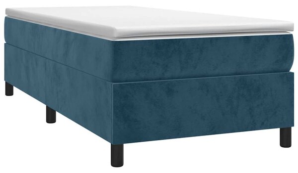 Rám postele s boxspringem tmavě modrý 90x190 cm samet 3121094