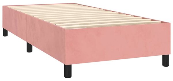 Rám postele s boxspringem růžový 80 x 200 cm samet 3121089