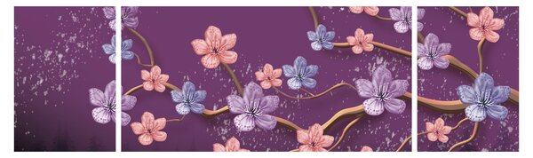 Obraz - Jarní soumrak (170x50 cm)