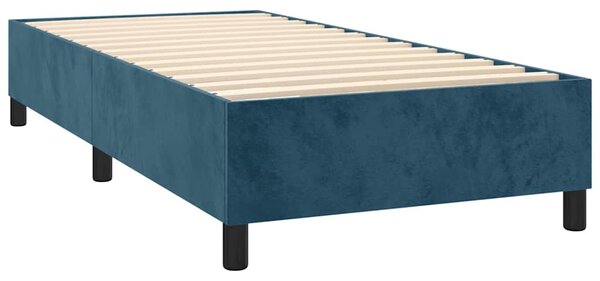 Rám postele s boxspringem tmavě modrý 90x190 cm samet 3121094