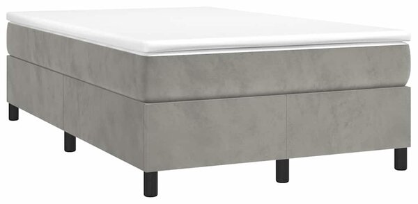 Rám postele s boxspringem světle šedá 120 x 200 cm samet 3121108