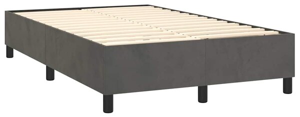 Rám postele s boxspringem tmavě šedá 120 x 200 cm samet 3121109