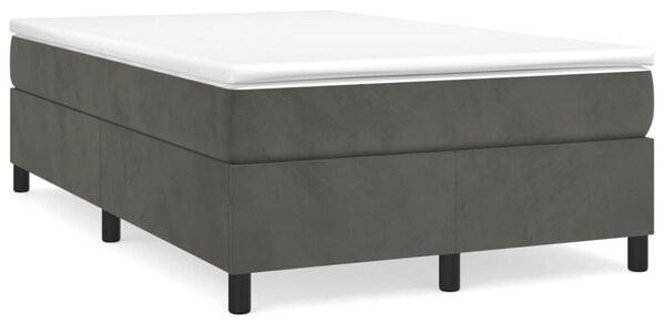 Rám postele s boxspringem tmavě šedá 120 x 200 cm samet 3121109