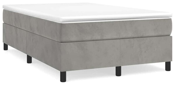 Rám postele s boxspringem světle šedá 120 x 200 cm samet 3121108