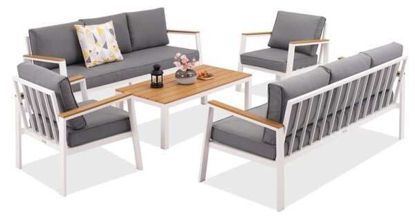 Zakintos Coffee 8 white Garden Point luxusní hliníková sada nábytku