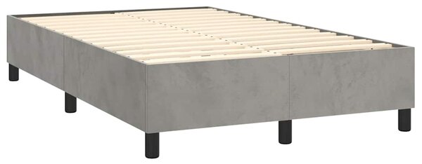 Rám postele s boxspringem světle šedá 120 x 200 cm samet 3121108