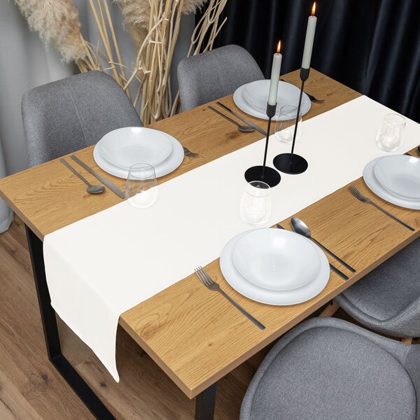 Biante Dekorační běhoun na stůl Rongo RG-032 Krémově bílý 20x120 cm