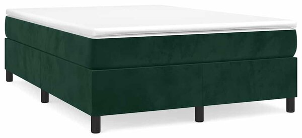 Rám postele s boxspringem tmavě zelená 140 x 190 cm samet 3121117