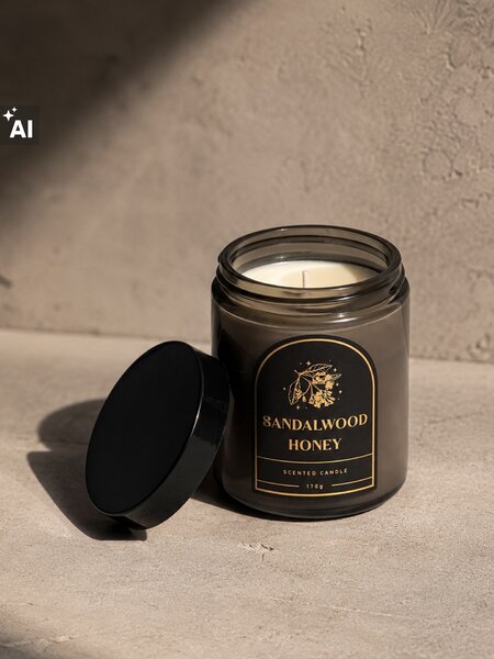 Sinsay - Vonná svíčka Sandalwood Honey - černá