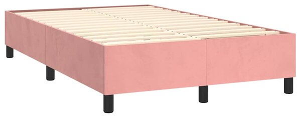 Rám postele s boxspringem růžový 120 x 200 cm samet 3121113