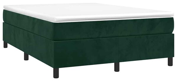 Rám postele s boxspringem tmavě zelená 140 x 190 cm samet 3121117