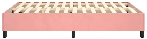 Rám postele s boxspringem růžový 140 x 190 cm samet 3121119