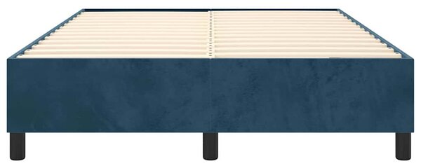 Rám postele s boxspringem tmavě modrý 140x190 cm samet 3121118