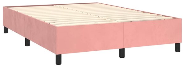 Rám postele s boxspringem růžový 140 x 190 cm samet 3121119