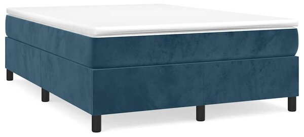 Rám postele s boxspringem tmavě modrý 140x190 cm samet 3121118