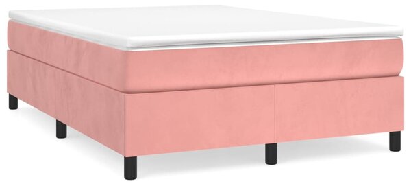 Rám postele s boxspringem růžový 140 x 190 cm samet 3121119