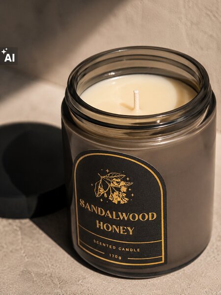 Sinsay - Vonná svíčka Sandalwood Honey - černá