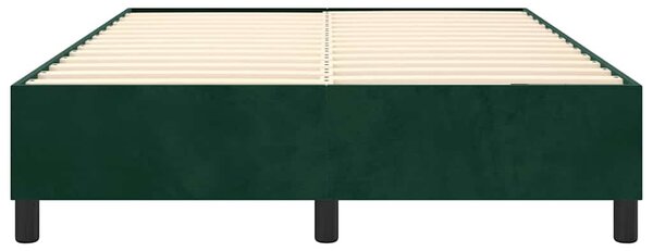 Rám postele s boxspringem tmavě zelená 140 x 190 cm samet 3121117