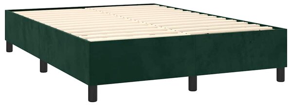 Rám postele s boxspringem tmavě zelená 140 x 190 cm samet 3121117