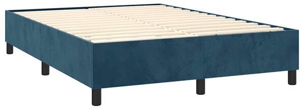Rám postele s boxspringem tmavě modrý 140x190 cm samet 3121118