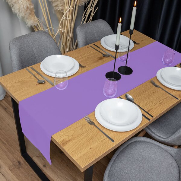 Biante Dekorační běhoun na stůl Rongo RG-038 Světle fialový 20x120 cm