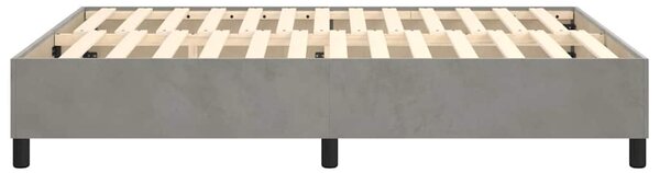 Rám postele s boxspringem světle šedý 140 x 190 cm samet 3121114