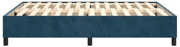 Rám postele s boxspringem tmavě modrý 140x190 cm samet 3121118