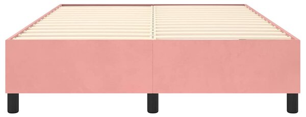 Rám postele s boxspringem růžový 140 x 190 cm samet 3121119