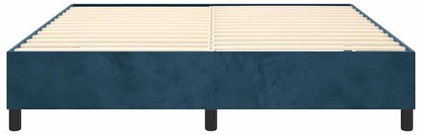 Rám postele s boxspringem tmavě modrý 160x200 cm samet 3121130