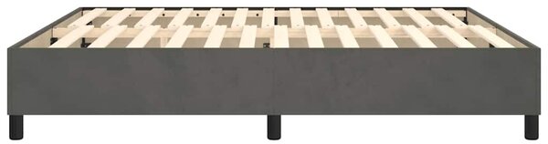 Rám postele s boxspringem tmavě šedý 200 x 200 cm samet 3121139